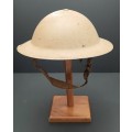 ** WW2 Union Defence Force 1940 Desert Camouflage `Brodie` Helmet w/ Strap (Jager-Rand).**
