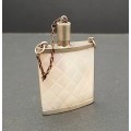 **EXQUISITE : Early 20th Century Chinese Mother of Pearl &  Silver Snuff  Bottle(6cm x 4cm).**