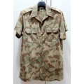 **Border War : 1980s S.A.P 2nd Pattern Camouflage S/Sleeve Shirt (LARGE).**
