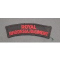 ** Pre-1965 Royal Rhodesia Regiment Cloth Shoulder Title.**