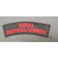 ** Pre-1965 Royal Rhodesia Regiment Cloth Shoulder Title.**