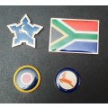 **Border War : 1980s SAAF National Insignia Metal & Lucite Badges x4 (No Pins).**
