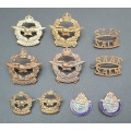 **Lot : WW2 SAAF Brass Insignia Assortment x10 Pcs  **