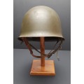 **Border War : 1960s SADF Green Steel Helmet w/ Liner .**