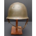 **Border War : 1960s SADF Green Steel Helmet w/ Liner (USED)**