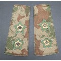 **Border War : 1970s S.A.P 2nd Pattern Camouflage Lieutenant Rank Slip-On Pair**