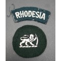 **Rhodesian Bush War: 1970s Rhodesian Army Step-out  Title & Sgt-Major Rank Insignia**