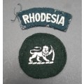 **Rhodesian Bush War: 1970s Rhodesian Army Step-out  Title & Sgt-Major Rank Insignia**