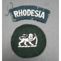 **Rhodesian Bush War: 1970s Rhodesian Army Step-out  Title & Sgt-Major Rank Insignia**