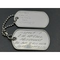 **Border War : 1980s S.A.P. Senior Officer`s ID Discs / Dog Tags (Colonel)**
