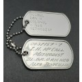 **Border War : 1980s S.A.P. Senior Officer`s ID Discs / Dog Tags (Colonel)**