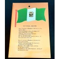 **Rhodesian Bush War: 1970s Rhodesian Copper-plated Metal National Anthem Plaque**