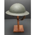**WW2 : Union Defence Force Green `Brodie` Pattern Steel Helmet (Jager-Rand 1940).**