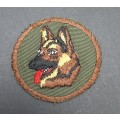 **Border War : 1980s S.A.P Green Camouflage Dog Handler Qualification Badge**