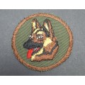 **Border War : 1980s S.A.P Green Camouflage Dog Handler Qualification Badge**