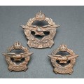 **WW2 SA Air Force Cap & Collar Badge Set x3 Pcs.**