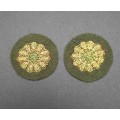 **Border War : 1980s SWAPOL/ Koevoet Major Rank Roundel Pair Unissued*