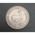 **1948 South Africa .800 Silver 5 Shilling Coin (VF)**