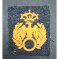 **WW2  : 1940s Italian Airforce Officer`s Aviation Specialist Embr. Cap Badge*