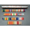 **WW1 /WW2 : British/ Commonwealth Campaign Ribbon Bars : 8th Army ( x5 ).**