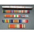 **WW1 /WW2 : British/ Commonwealth Campaign Ribbon Bars : 8th Army ( x5 ).**