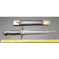 **RARE: 1936 Italian Corpo d`Eritreo Vetterli 1870/87 Askari Bayonet w/ Scabbard. **