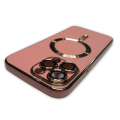 Magsafe Pink and Gold Cover For Iphone 14