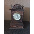 OLD WOODEN MANTEL CLOCK MADE OF WOOD