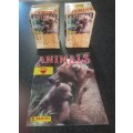 PANINI ANIMALS OF THE WORLD 1995, 2 FULL BOXES OF SEALED PACKETS STICKERS + ALBUM