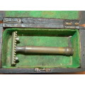 WW2 POW Escape Razor with hollow shaft in handmade box