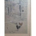 CECIL ALDIN HAND SIGNED MAID AND CAT ENGRAVING