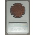 ZAR Republic bronze Proof Penny 1890 NGC PF65RB KM-Pn9