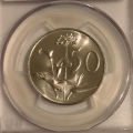 South Africa NGC 1968 50c Fifty Cent High Grade
