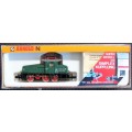 E63 Electric Shunter, 3 axles, analogue, near mint, orig.boxed, top condition N2461 Arnold