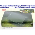 H0 gauge Holiday Cottage (BLUE) ready made 111x92mm H0.1-87.HO 7/Busch.1080