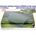 H0 gauge Holiday Cottage (GREEN) ready made 111x92mm H0.1-87.HO 7/Busch.1081