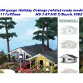H0 gauge Holiday Cottage (white) ready made 111x92mm H0.1-87.HO 7/Busch.1082
