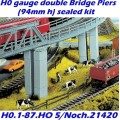HO gauge Double Bridge Piers (94mm h) sealed building kit H0.1-87.HO 5/Noch.21420