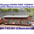 H0 gauge GOODS SHED `TANNAU` (203x100mm) lasercut building kit,H0.1-87-HO. 2/Noch.66102