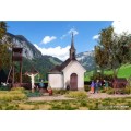 H0 gauge Alpine Wayside Chapel + Hunting Stand + Scenic Forest decor bldgkit #H0.1-87.HO Kibri.9780