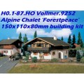 H0 gauge Alpine Chalet `Forestpeace` 150x110x80mm building kit #H0.1-87.HO Vollmer.9252