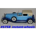 Duesenberg J Town Car Landaulette 1930 blue 1/43 MOY NEWinBlister #5758 instant wheels