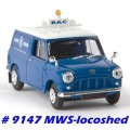 Austin Mini Van RAC Radio Rescue 1975 blue 1/87 HO gauge Brekina NEW+boxed