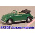 Volkswagen Beetle Cabriolet 1961 green 1/72 Schuco NEW+boxed    #7202 MWS wheels
