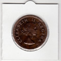 1960 Union Of South Africa - 1 Penny - 1D - In 2 x 2 Coin Flip