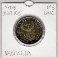 Nelson Mandela Centenary Five Rand - R5 2018 - Uncirculated In 2 x 2 Coin Flip