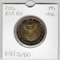 20 Years Of Democracy Five Rand - R5 2014 - Uncirculated In 2 x 2 Coin Flip