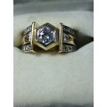 Diamond Ring 18 carat Yellow and White Gold