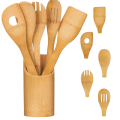 Bamboo Kitchen Utensils Set - Eco-Friendly Cooking Tools with Natural Bamboo Handles