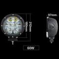 7inch 60W 4D LED Spot Light for Car and 4X4